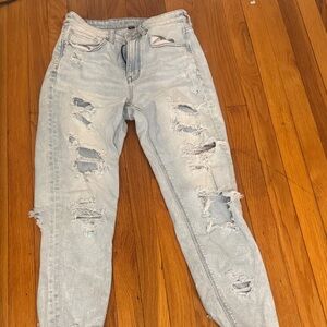 American Eagle Outfitters Light Blue Distressed Skinny Jeans